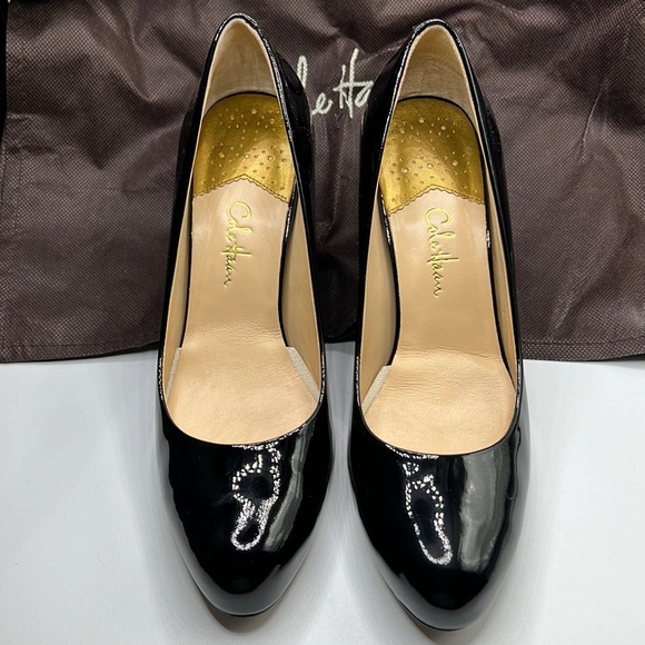 Cole Haan Shoes - Cole Haan Black Patent High Heel Pumps with Dust Bag Size 7.5